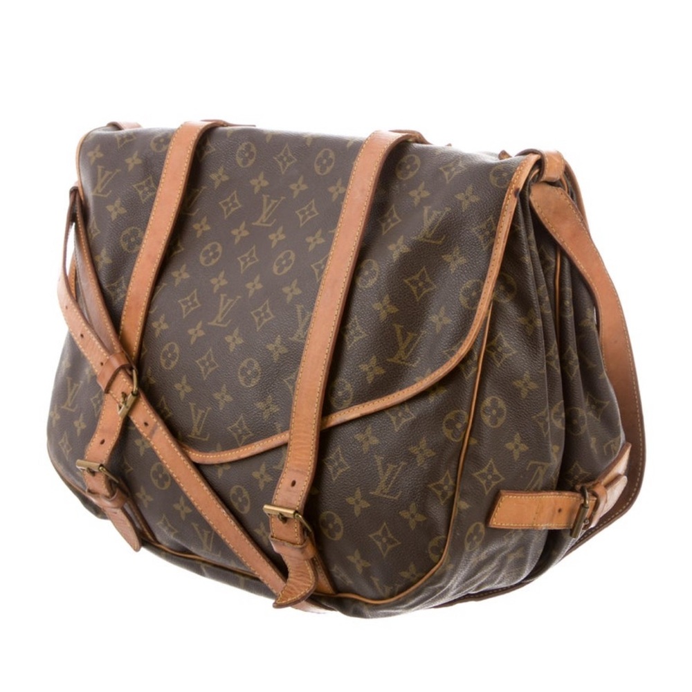 Louis Vuitton Brown and Tan Monogram Satchel - Picture 3 of 5